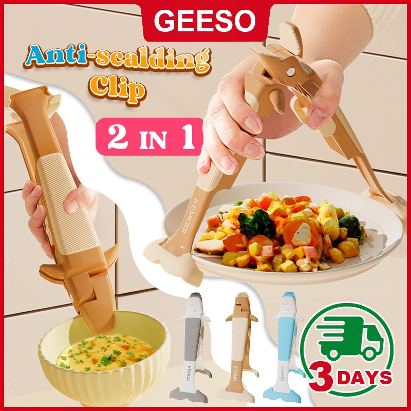 GEESO Anti Scald Bowl Holder Clip Anti Scald Dish Gripper Non-Slip Heat ...