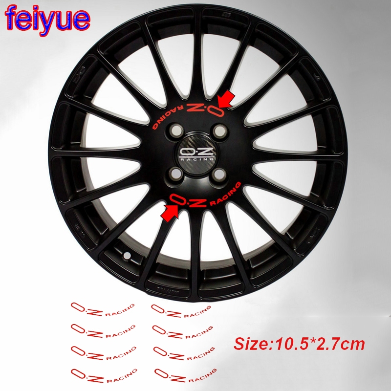 8pcs OZ Racing Wheel Sticker For OZ Rally Racing Wheels Spoke Stickers ...