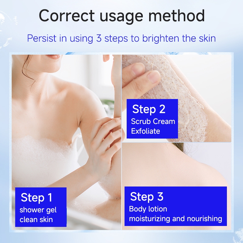 Product image Whitening Body Scrub 250g Deeply Clean Pores Exfoliating Quickly goosebumps lump restores smooth skin 7