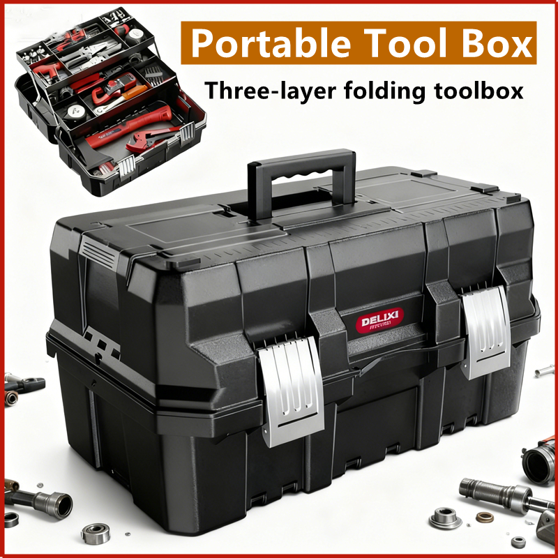 Portable Tool Box Plastic Toolbox Storage Home Multi-function Car ...
