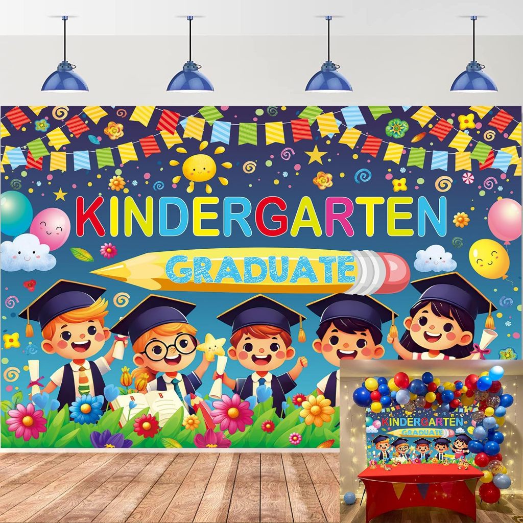 Kindergarten Graduation Backdrop Preschool Graduation Decorations ...