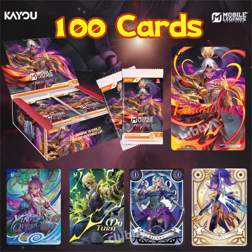 100Pcs MLBB cards kayou rare SP/PTR/UR card Mobile Legends Bang Bang ...