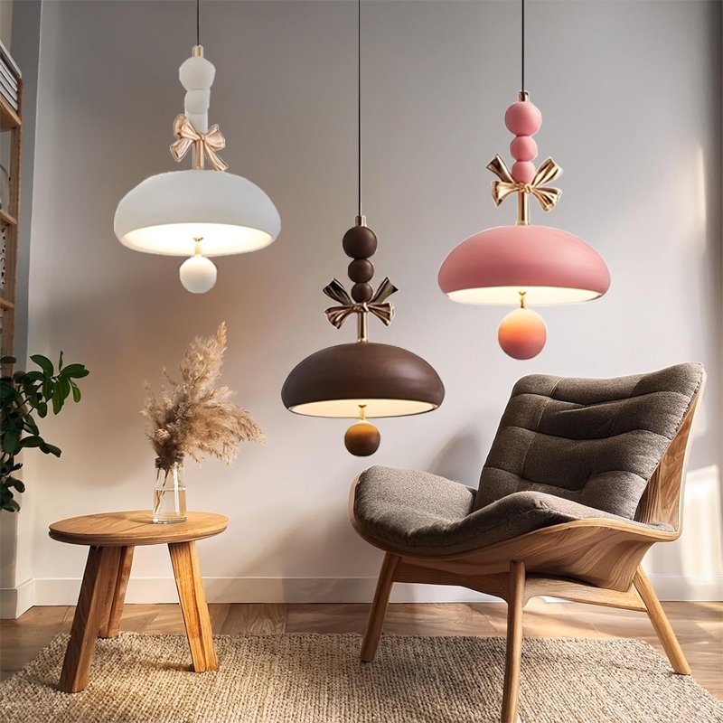 AIMI Modern Creative Iron Mushroom Chandeliers LED Acrylic Pendant Lamp ...