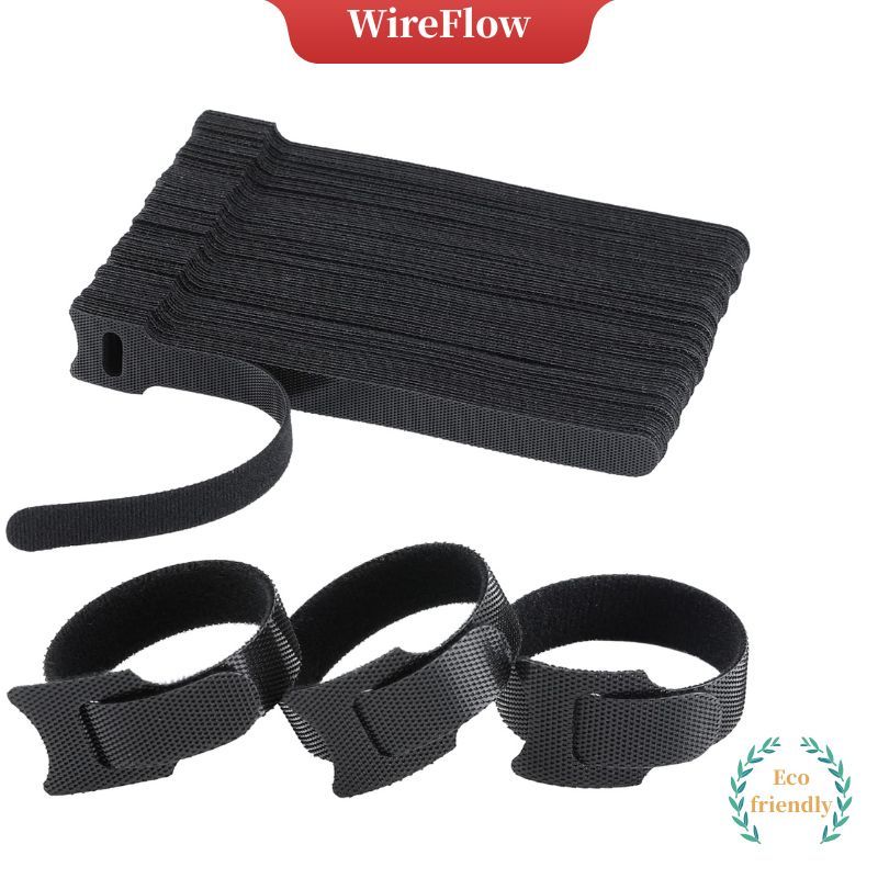 【Nylon Series】10PCS Reusable Cable Ties Cord Organizer Adjustable Cord ...