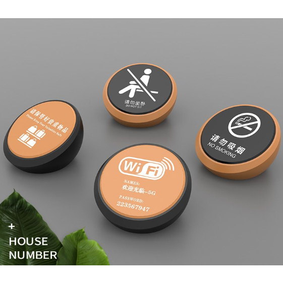 Acrylic QR Code wifi Prompt Sign Hotel Room No Smoking Table Sign Do ...