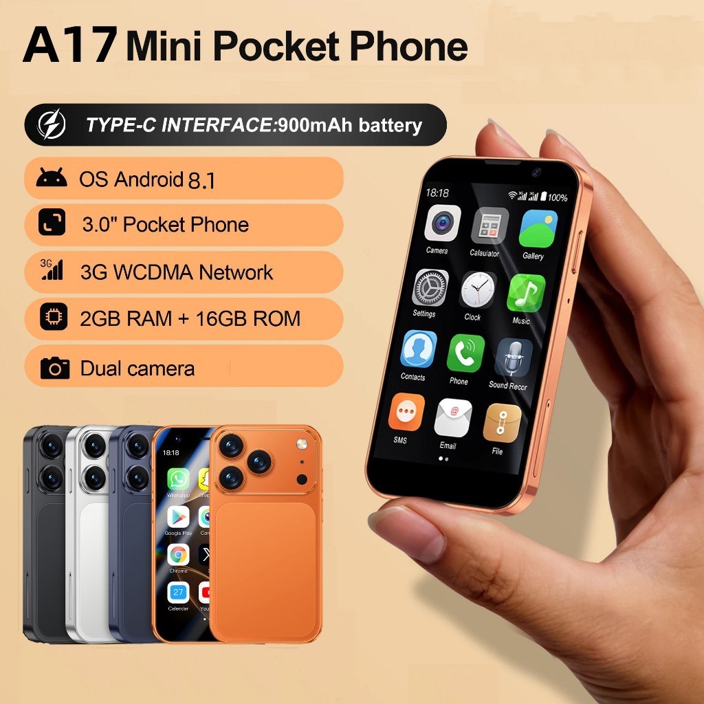 2026 New A17 MINI 3G Small Smart Mobile Phone Andriod 8.1 2GB RAM 16GB ...