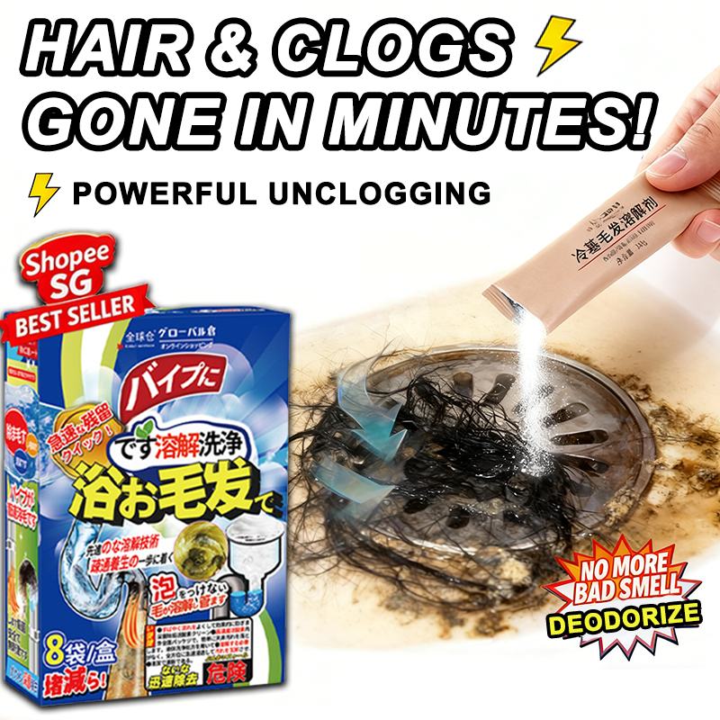 Unclog Sink Drain Powder Clog Remover Cleaner Bathroom Kitchen Pipe ...