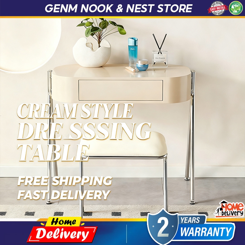 GENM Cream Style Dressing Table Female Bedroom Dressing Table Study ...