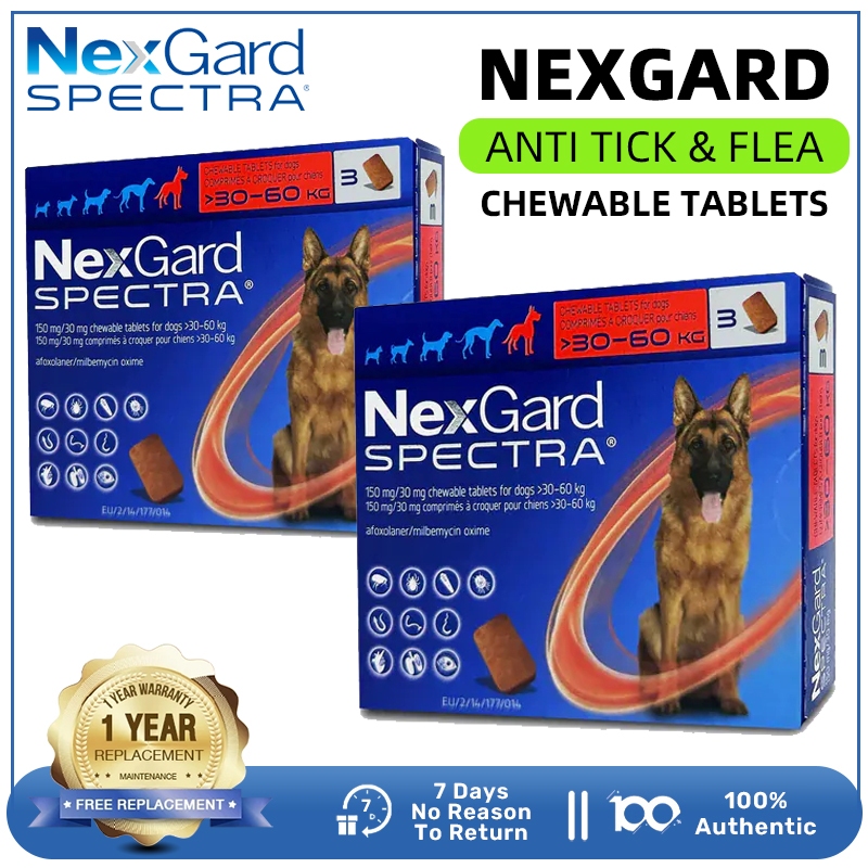 Nexgard Spectra for dog 3 Tablets/Box chewable Anti Tick & Flea ...
