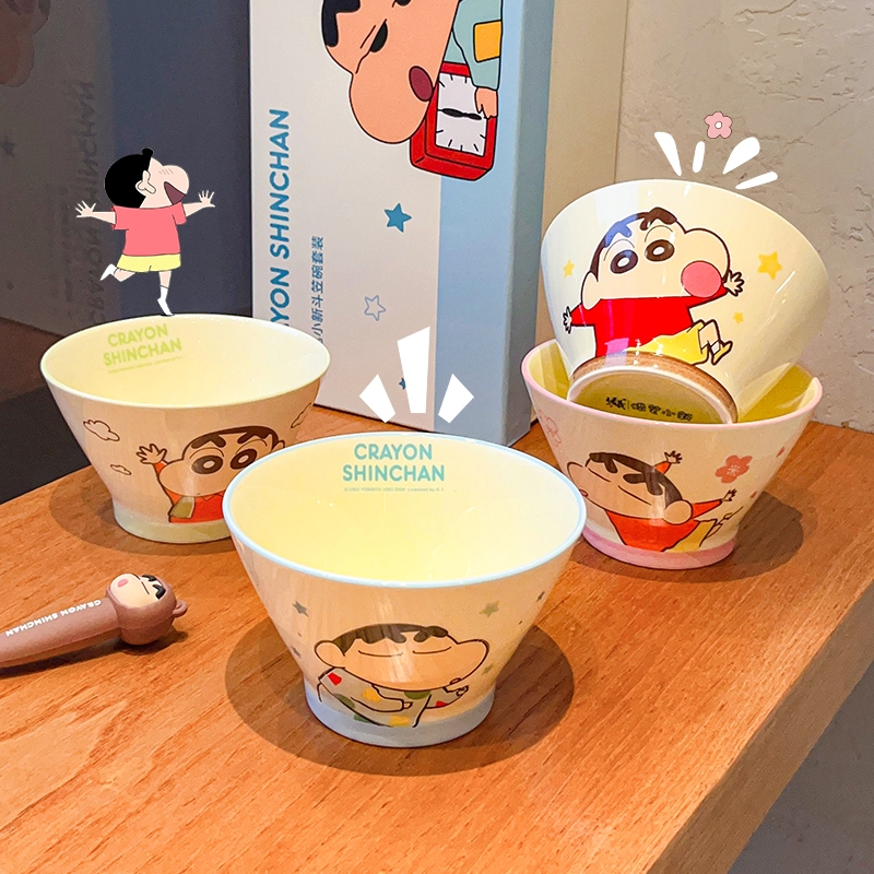[Crayon Shin-Chan] Japanese Instant Noodle Bowl~Ceramic Rice Bowl with ...