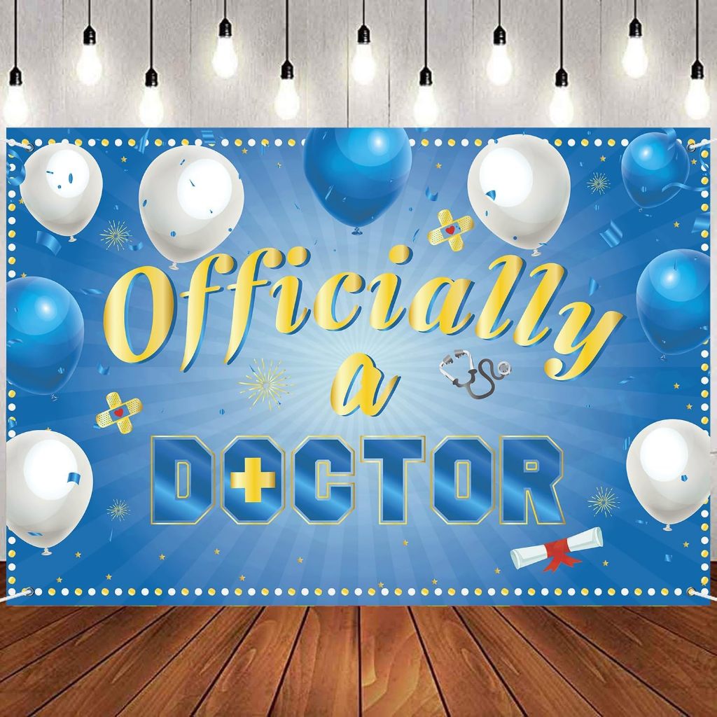 Officially a Doctor layout Backdrop Doctor Graduation Photography ...