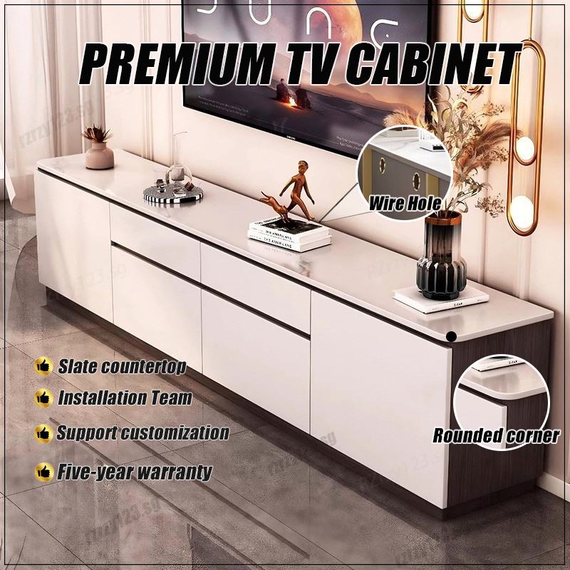 TV Cabinet Rock Board Design Simple Modern Cabinet Console Storage ...