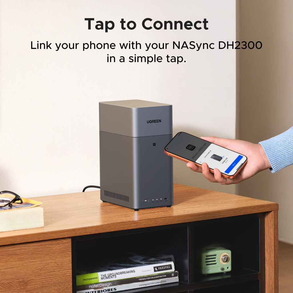 Beginner Friendly】UGREEN NASync DH2300 2-Bay Desktop NAS, Support