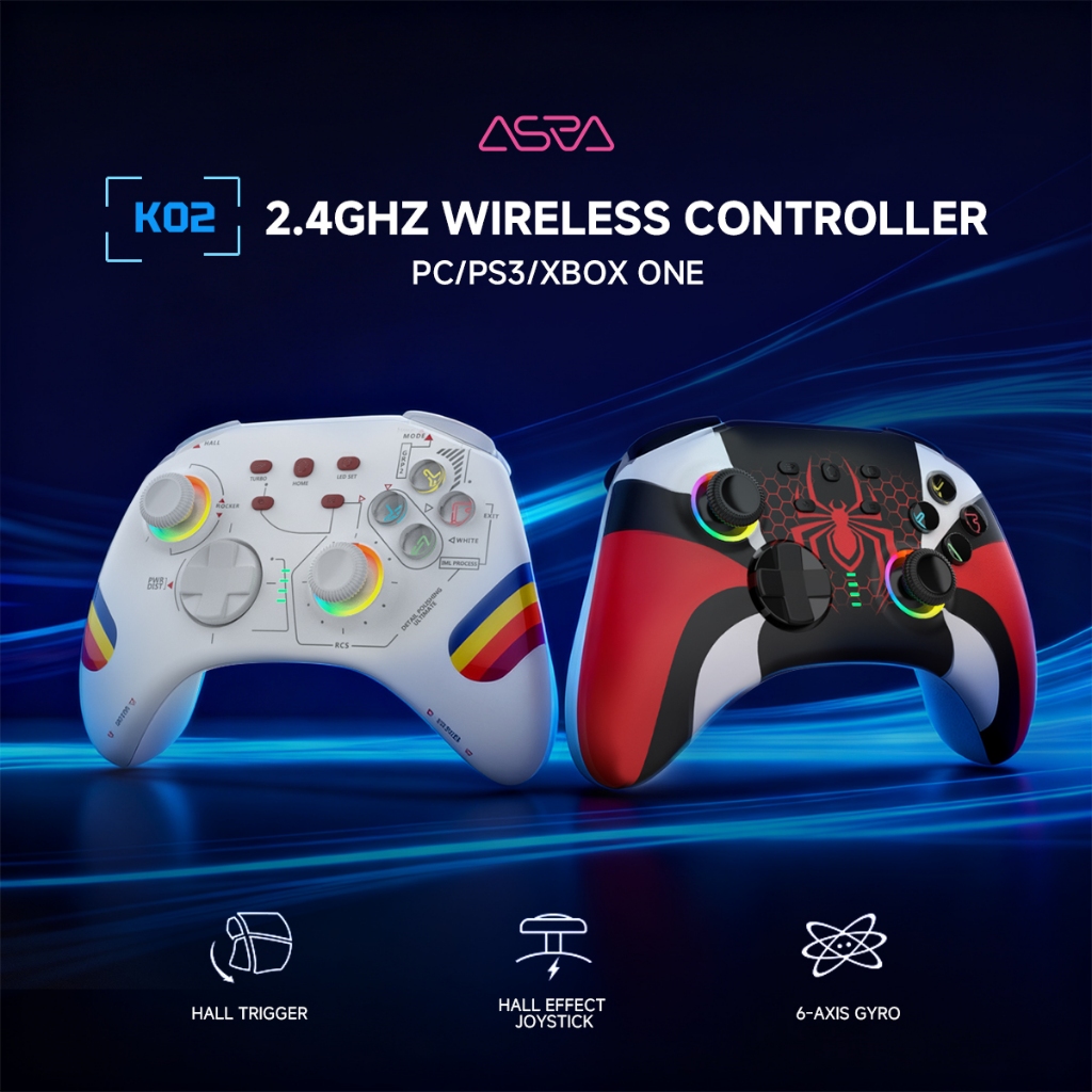 【New Arrive】ASRVA K02 PC Wireless Gaming Controller With Turbo,Hall ...