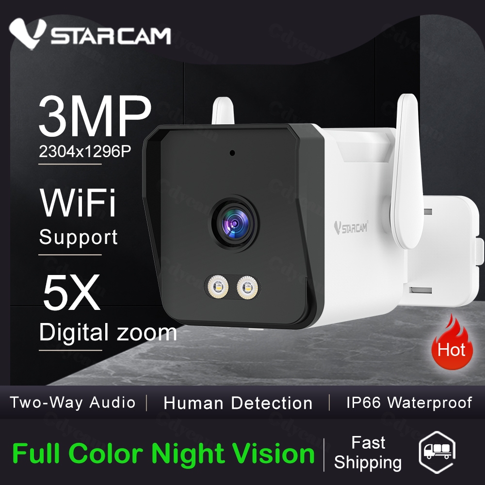 Vstarcam 3MP 1296P Outdoor Bullet IP Camera Wifi Surveillance Security ...