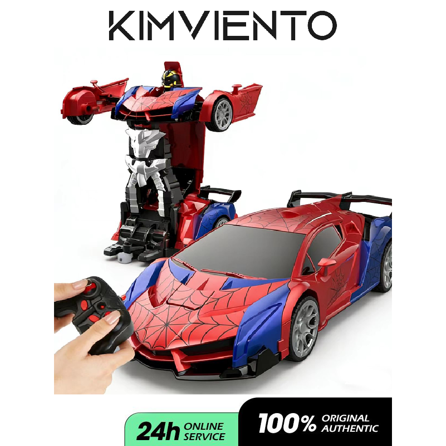 Remote control deformation car 1:18 One-click deformation spider remote ...