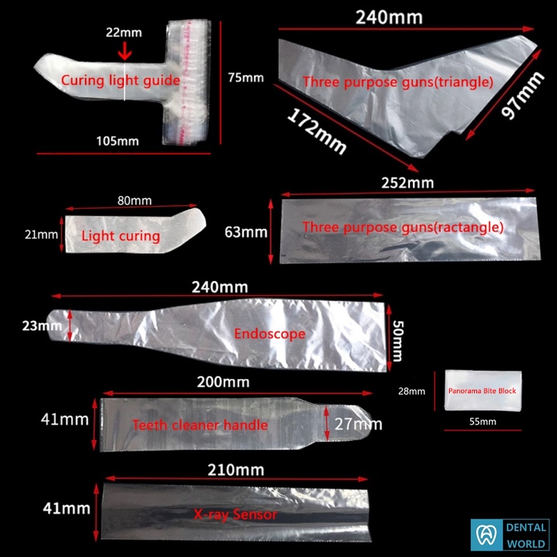 Curing Light Guide Sleeves Disposable protective sheath LED Light Head ...