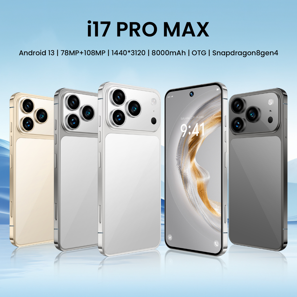 I17 Pro Max 5G Smartphone HD Large Screen GPS Face Unlock Dual SIM