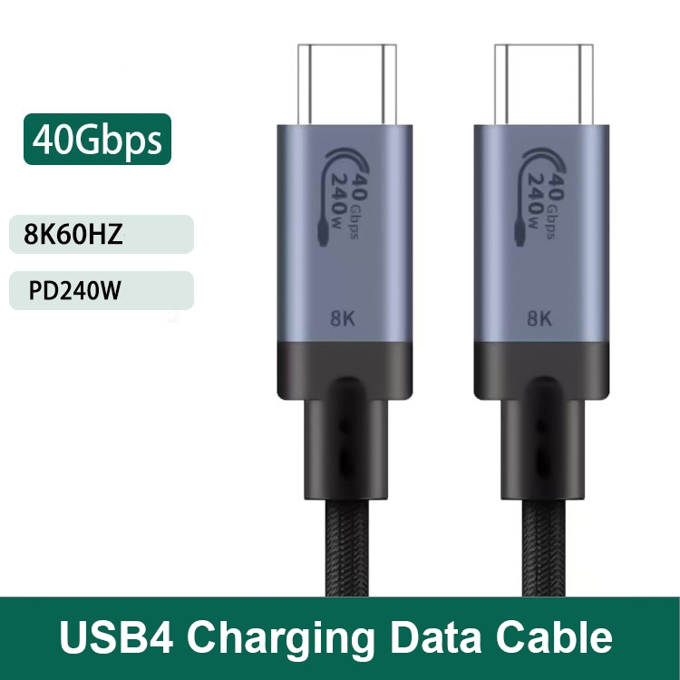 USB4 USB C Cable 40Gbps 4K PD 240W 8K 60Hz Type-C to Type-C to Cable ...