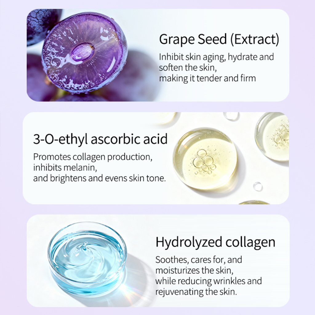 Product image Instant whitening cream,Grape seed a lazy person's cream, conceals blemishes, long-lasting whitening, and naturally brightens 葡萄籽美白 素颜霜 50g 5