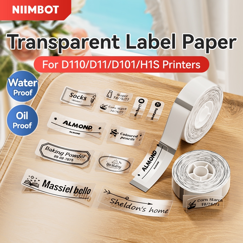 Niimbot D11/D110/D101 Transparent Label Waterproof, Household Food ...