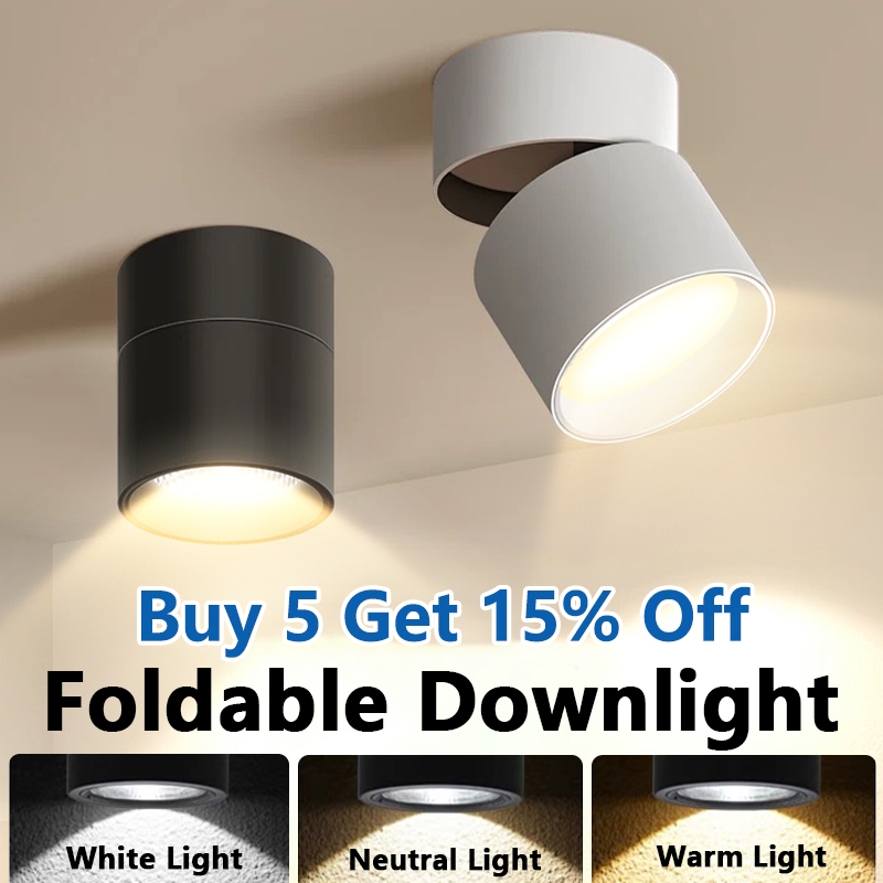 【3 Years Warranty】LED Foldable Downlight 3 Colors Pin Light Spotlight ...