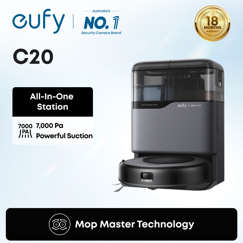Best Seller】eufy Robot Vacuum Omni C20, 7000 Pa Powerful Suction