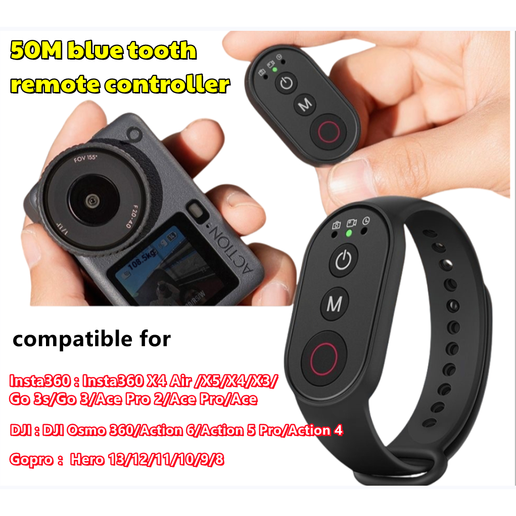 50M Bluetooth Remote Control For DJI Osmo 360/Osmo Action 6 4 5 Pro For ...