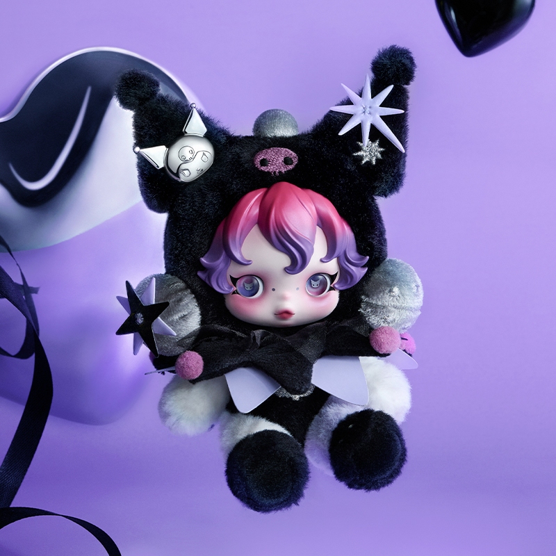 POP MART SKULLPANDA × KUROMI /MY MELODY Plush Action Toys Figure