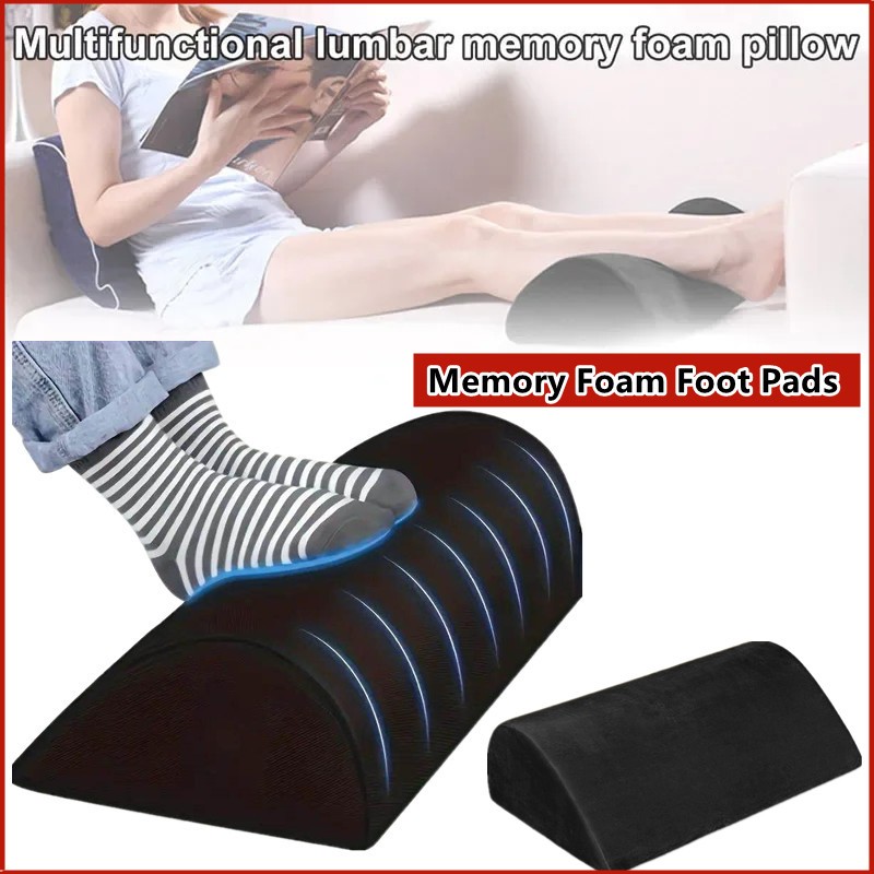 Ergonomic Footrest Memory Foam Foot Pads Office Foot Rest Stool-BLACK ...