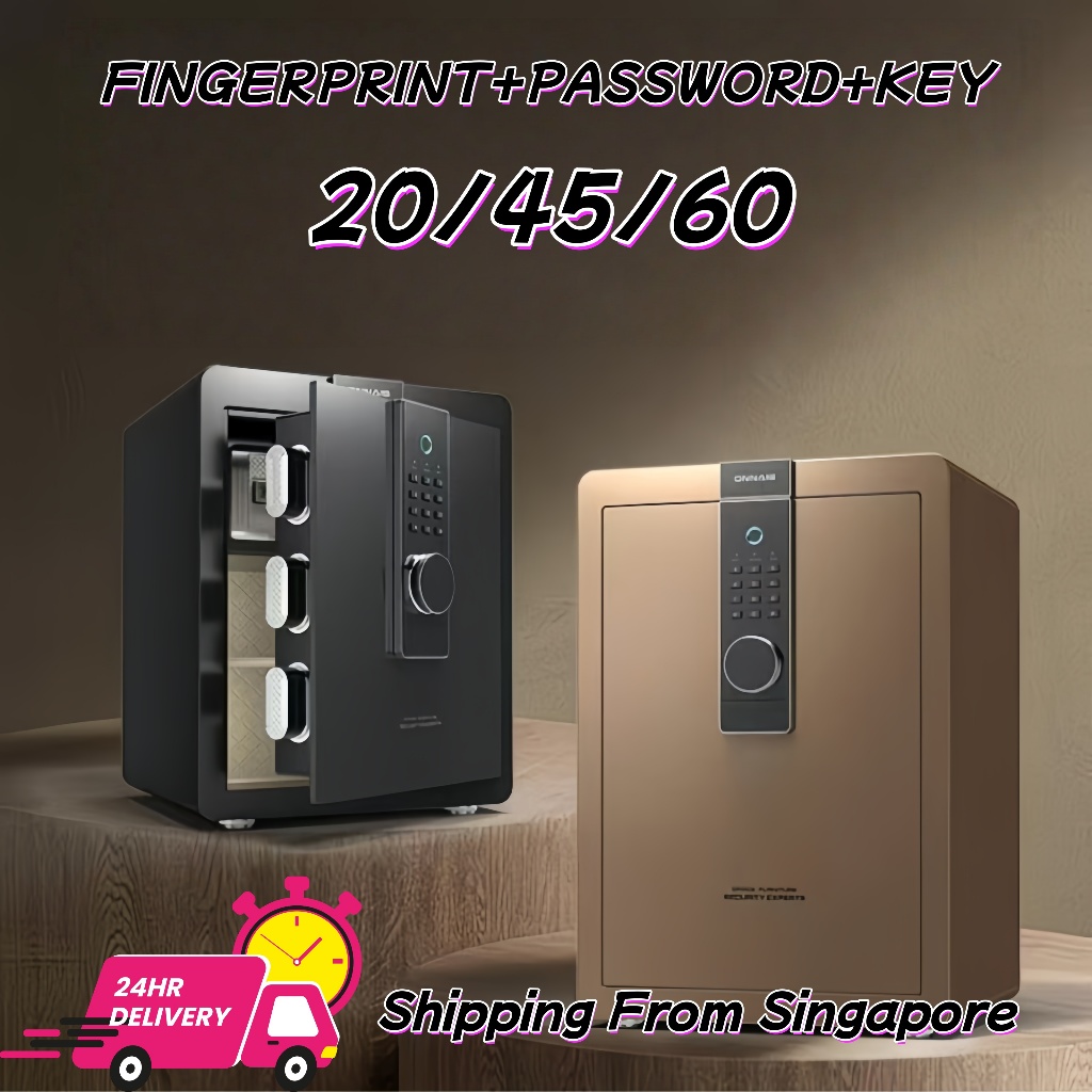 [SG Stock]Office Safe Box 20/45/60cm Small Anti-theft Alarm Bedside ...