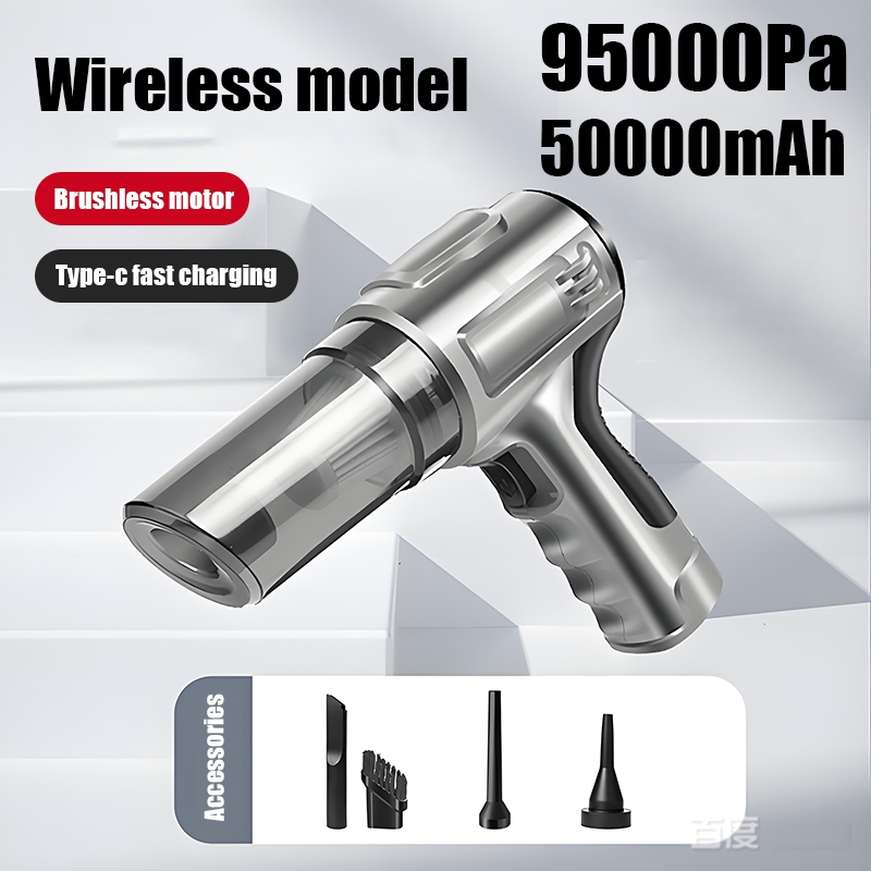 Cordless mini portable car vacuum with attachments