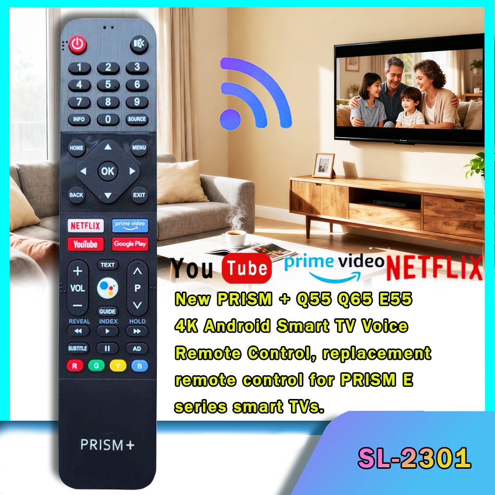 New PRISM + Q55 Q65 E55 4K Android Smart TV Voice Remote Control ...