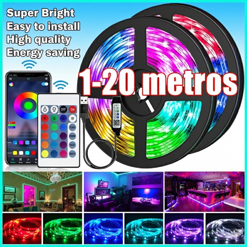 Led Strip Lights 5M 5050 RGB 5V USB Powered Music Sync RGB TV Backlight ...