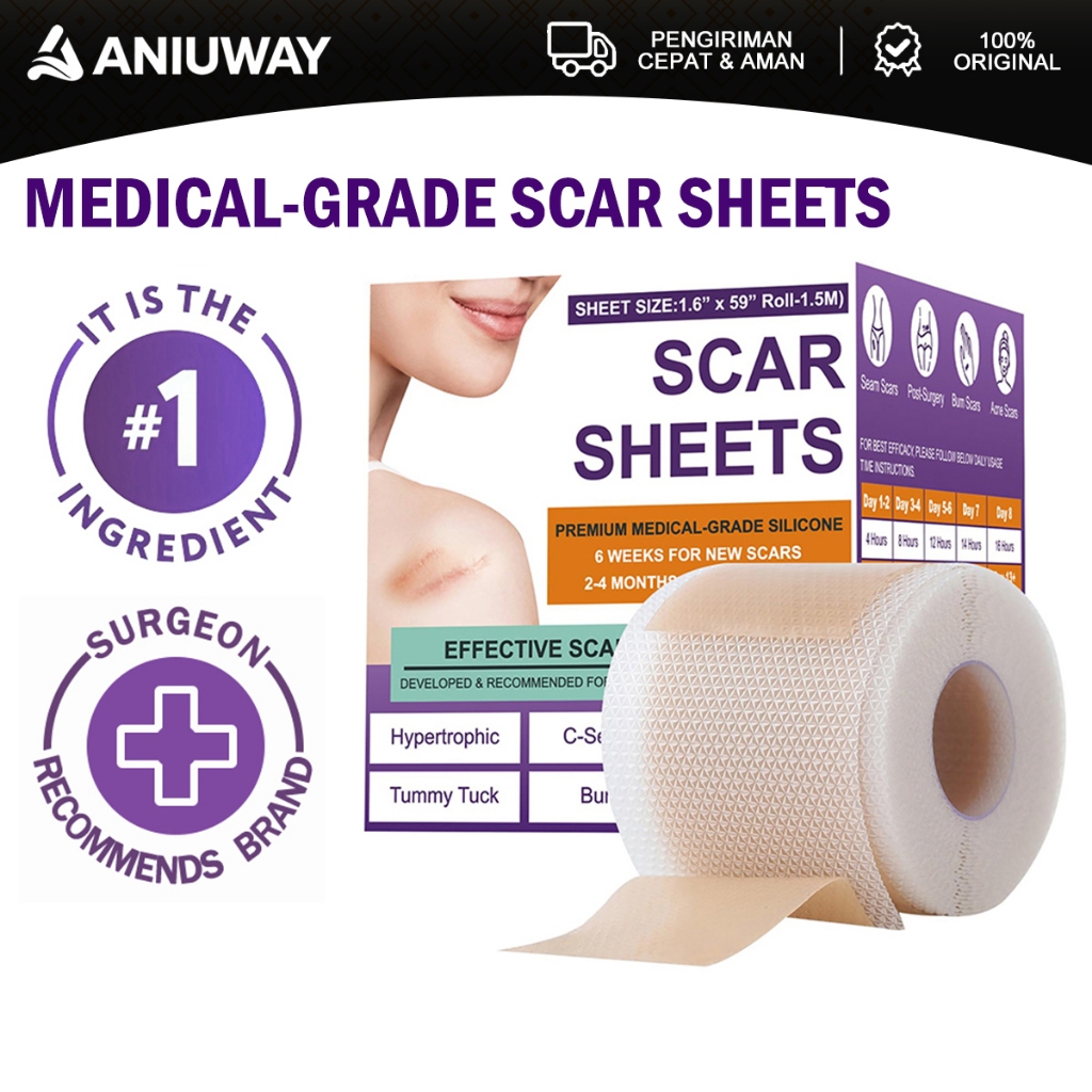 #1 Medical Silicone Scar Sheets | (4cm x 1.5m) SCAR Treatment | Scar ...