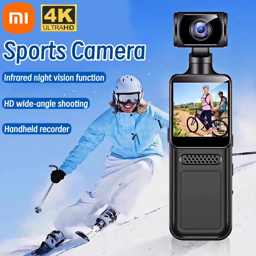 Xiaomi 4K HD Handheld Pocket Camera 180 ° Rotating Mini Portable Camera ...