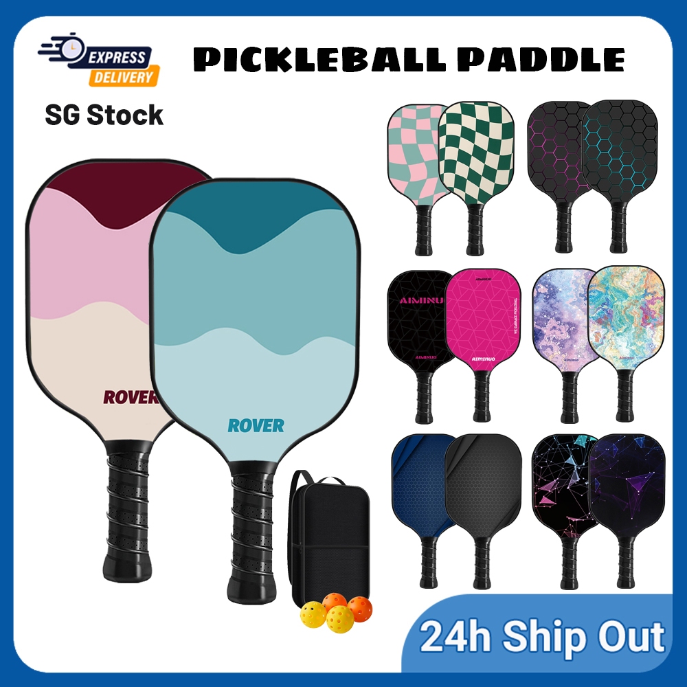Pickleball Paddles Set, Pickleball Rackets Set Carbon Fiber Lightweight ...