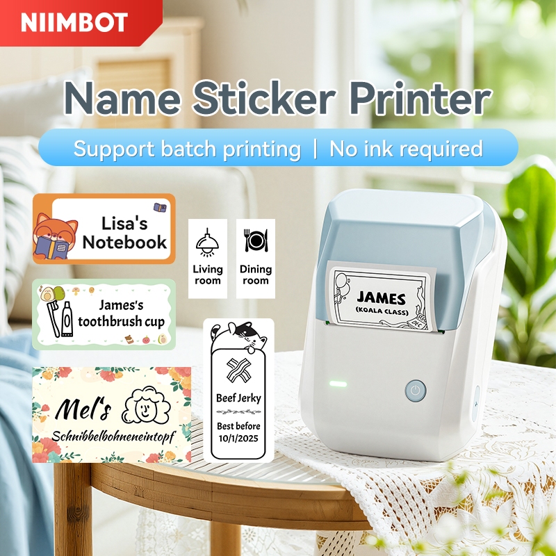 Niimbot B1 Name Sticker Printer Portable Label Printer Labek Maker ...