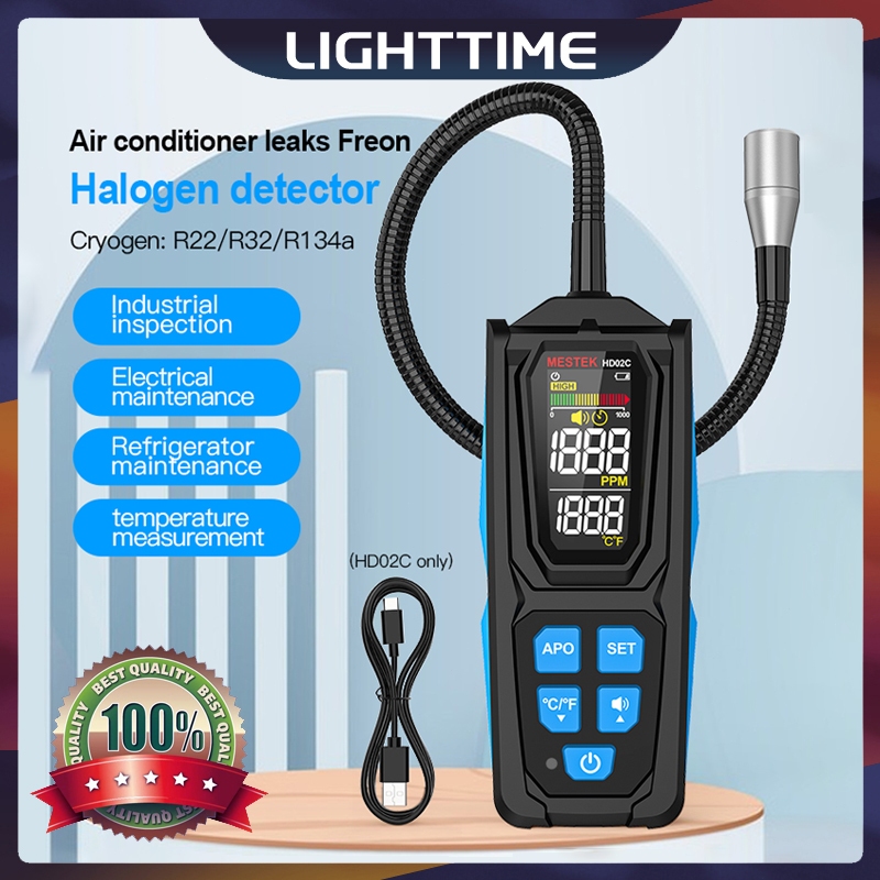 Digital Halogen Leak Detector High Sensitivity Color Screen R22 R32 ...