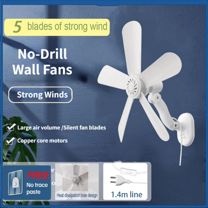 【SG Stock】Portable Mini Fan Wall Hanging Mini Home Dormitory Bedside ...