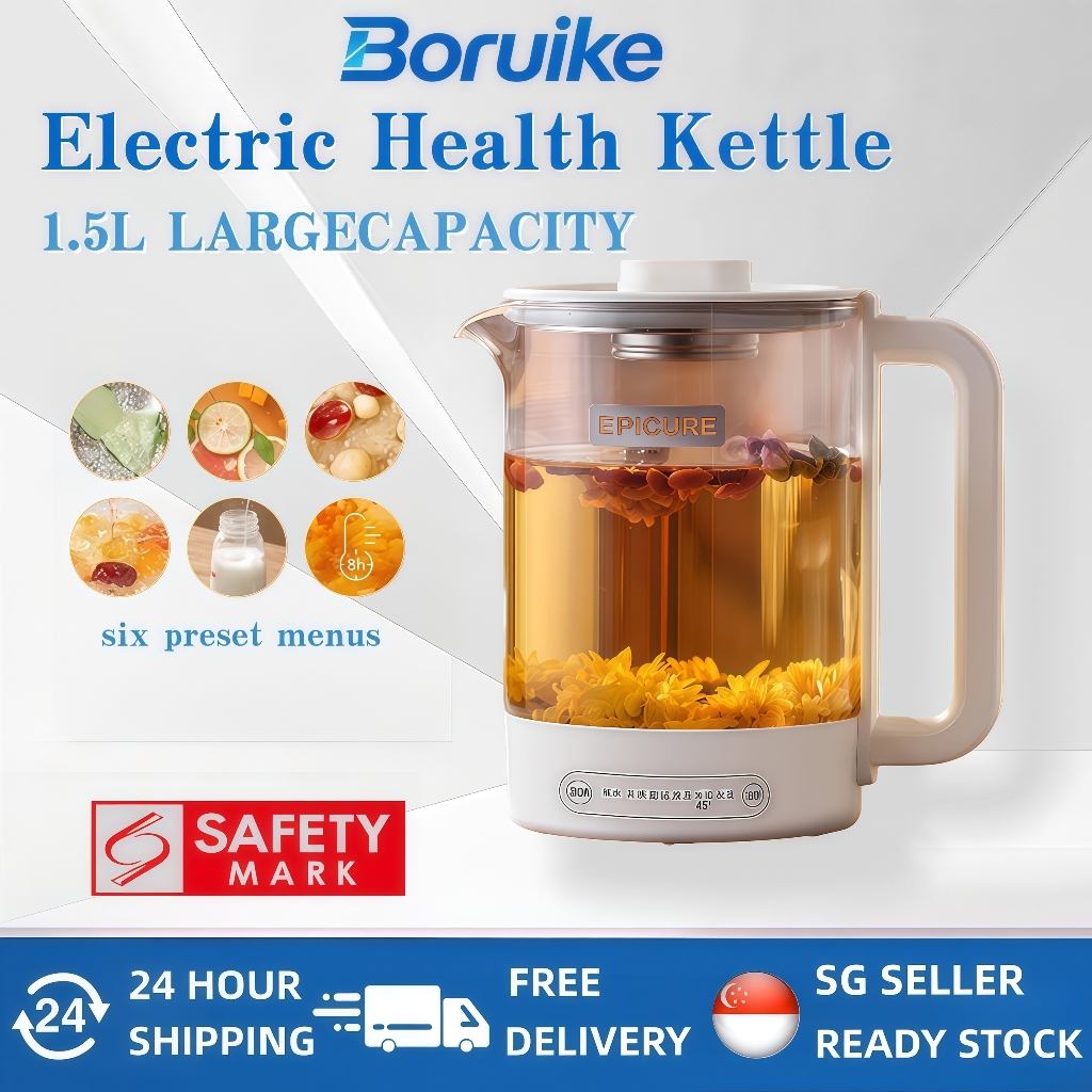 SG Seller 】1.5L Capacity Electric Kettle /3Pin SG Plug Health Kettle ...