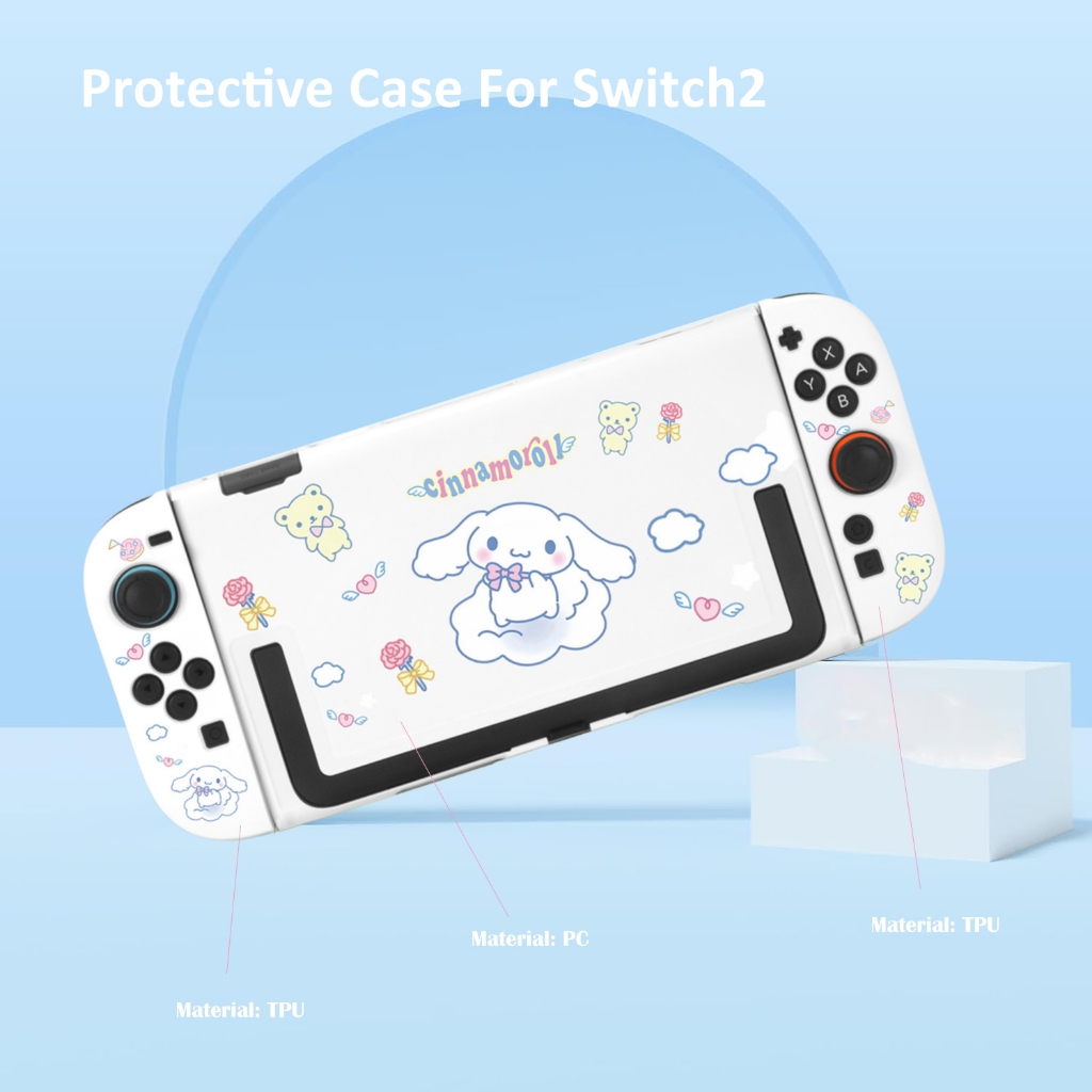 White Series Switch 2 Case Kawaii Cartoon Protective Shell For Nintendo ...