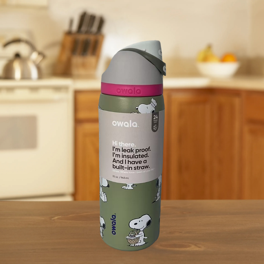Owala Freesip Tumbler co-branded Snoopy Cup 32oz Cartoon Insulated