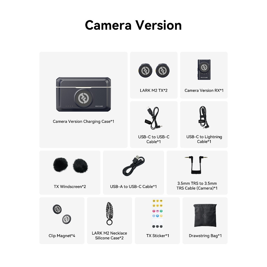Hollyland LARK M2 Wireless Lavalier Microphone 4 versions For