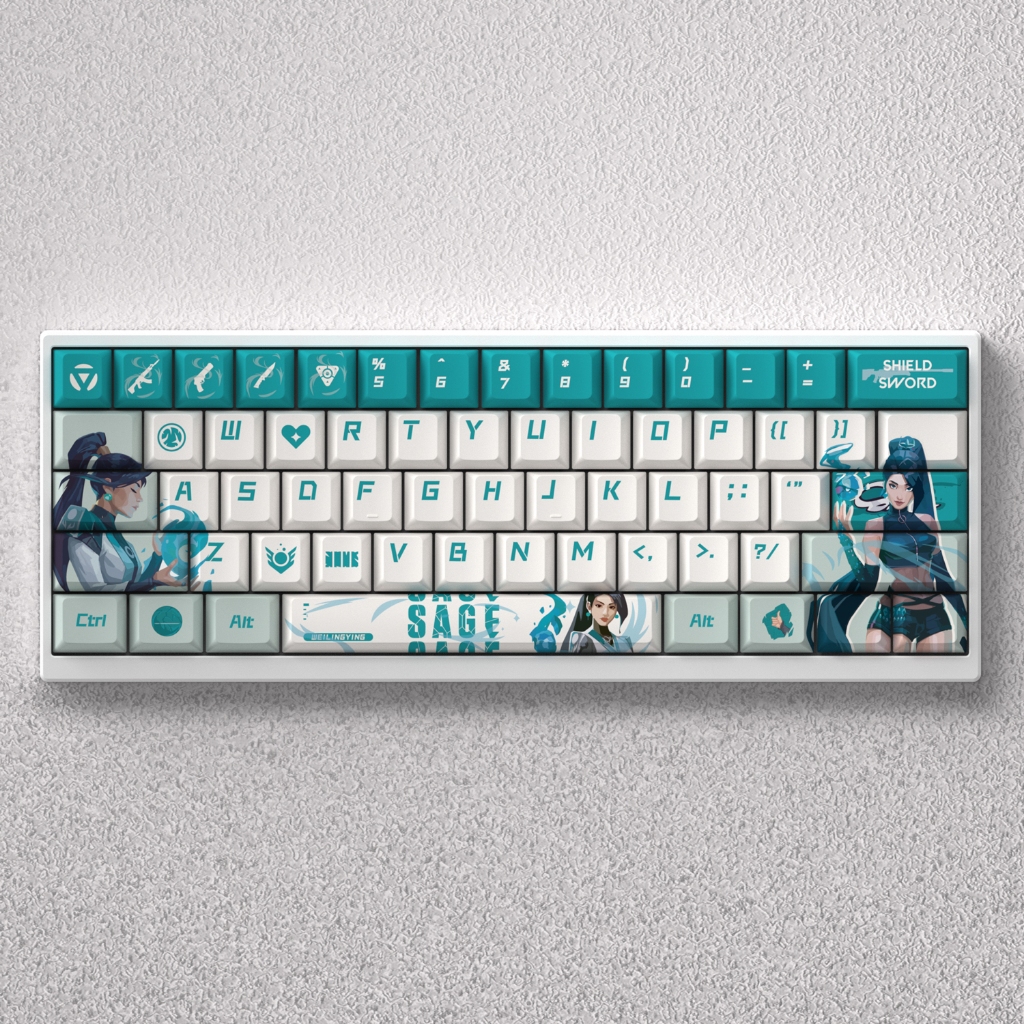 Vanso Sage Keycaps - Cherry Profile PBT Material, Five-Side Dye ...
