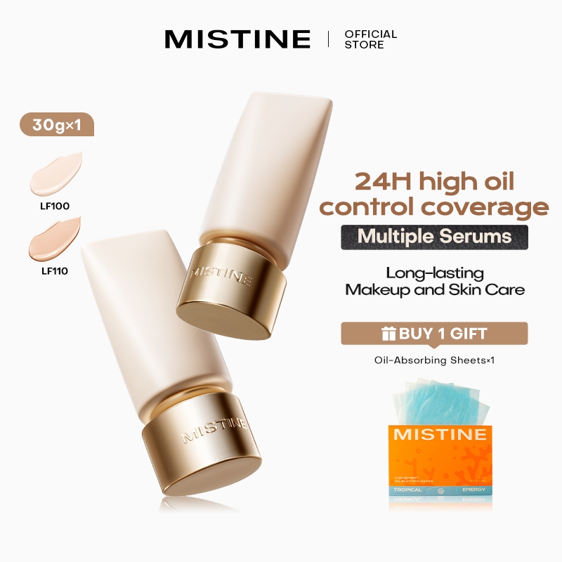 MISTINE Luminous Foundation Control Oil Waterproof Sweat-Proof Dewy ...