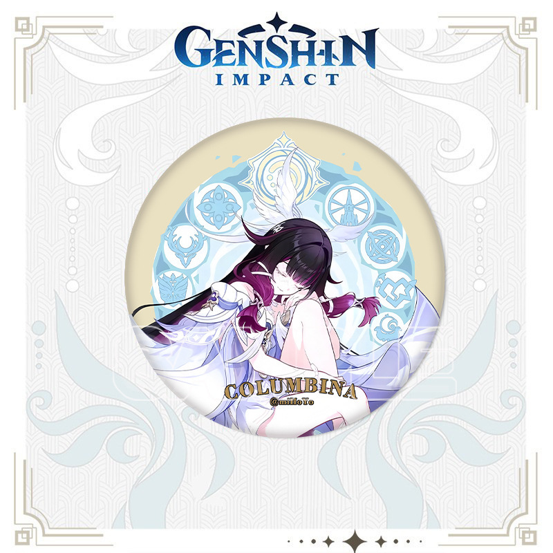 Genshin Impact Columbina Zibai Flins Badge Anime Tinplate Badge pin ...