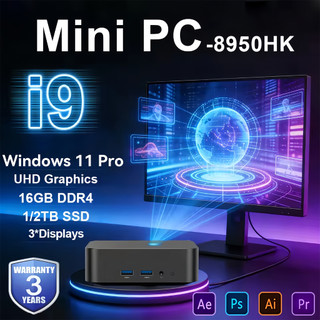 【Pre-installed Office】2026 MINI PC Windows 11 Pro 6-Core i9 8950HK DDR4 ...