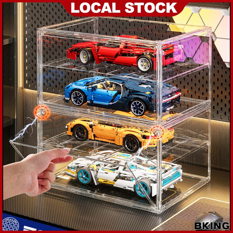 Acrylic Display Box with Shelf Lego Display Case Transparent Popmart ...