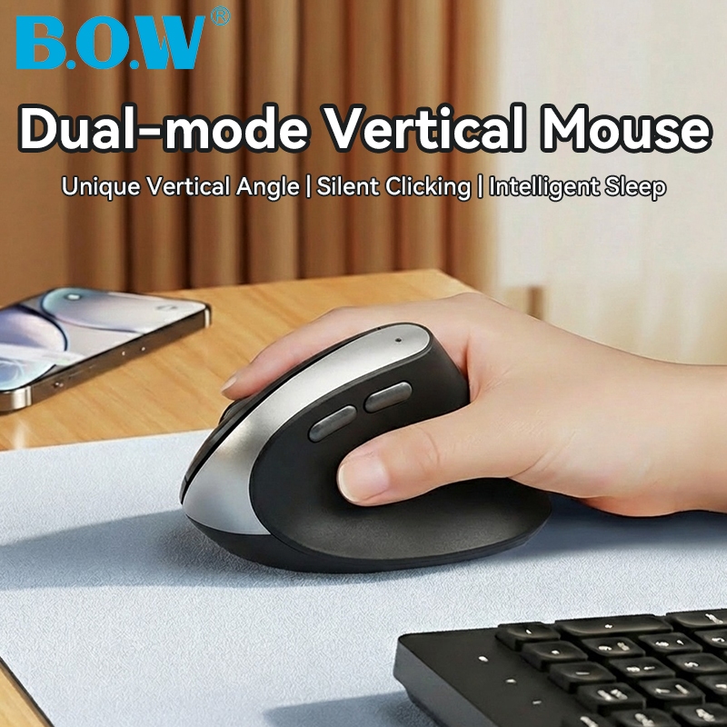 BOW Ergonomic Mouse MD190mini Dual-mode Vertical Mouse Wireless Cute ...